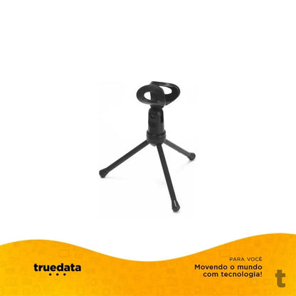 Microfone Para Computador Com Suporte Micro Condensador Tomate MT-021 USB Preto Truedata