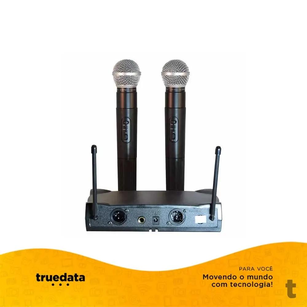 Microfone Profissional Sem Fio Lelong Le-906 Duplo Truedata
