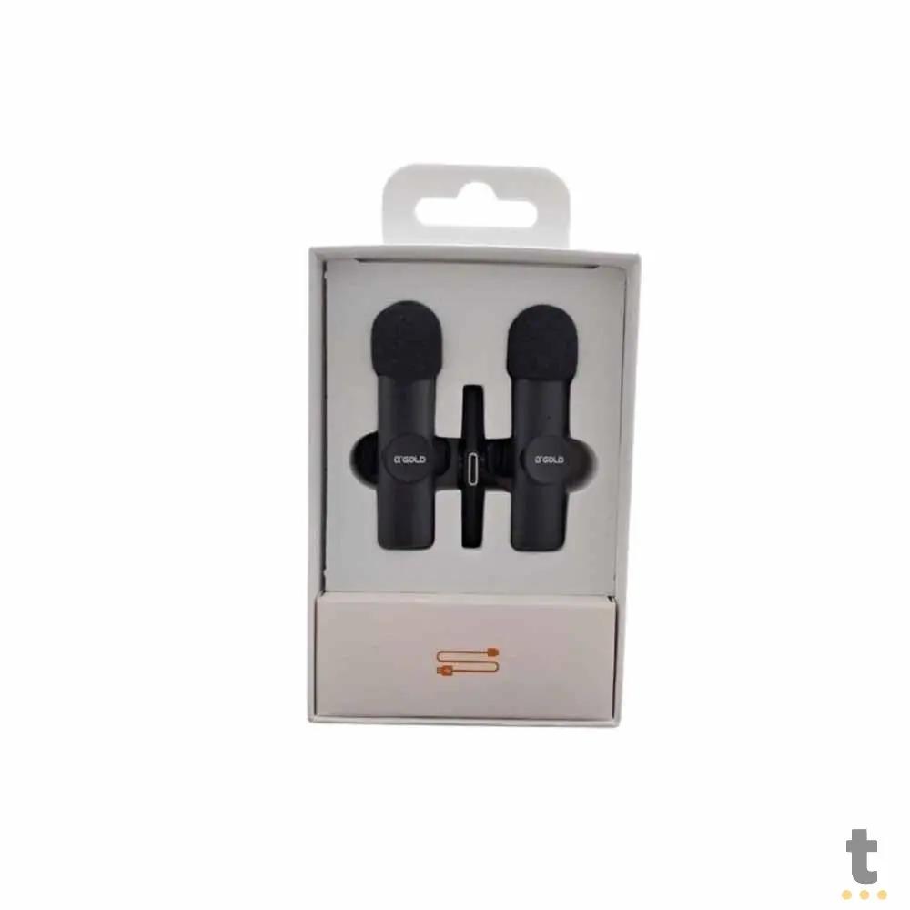 Microfone Sem Fio Duplo Wireless Lapela Tipo C - MCF-07 Truedata