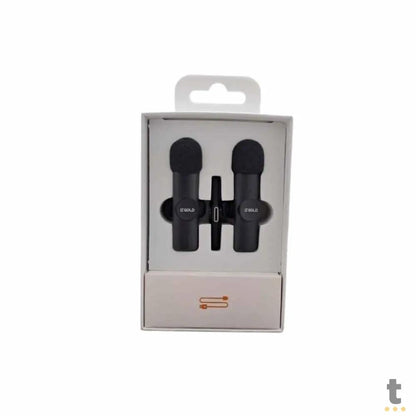 Microfone Sem Fio Duplo Wireless Lapela Tipo C - MCF-07 Truedata