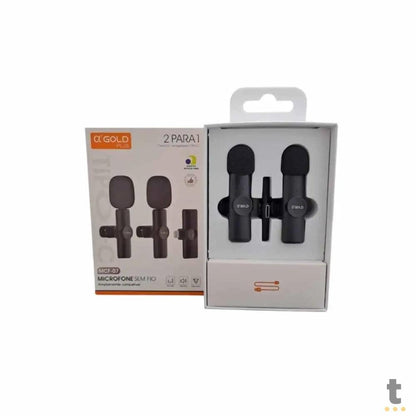 Microfone Sem Fio Duplo Wireless Lapela Tipo C - MCF-07 Truedata