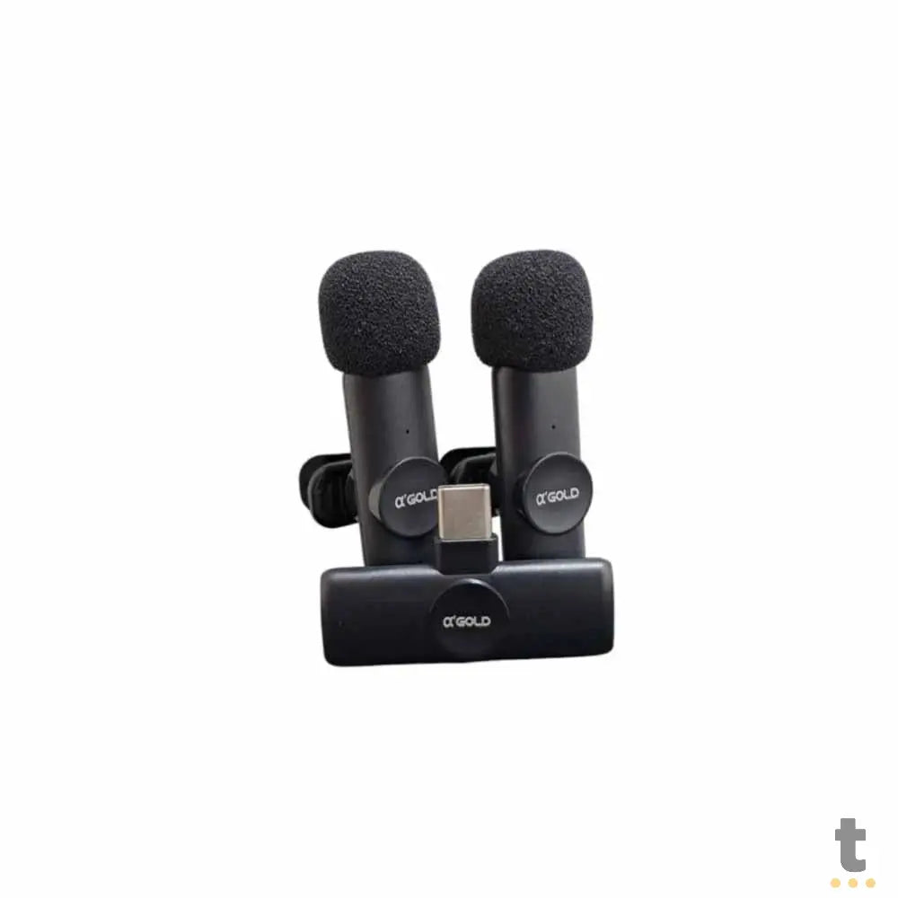 Microfone Sem Fio Duplo Wireless Lapela Tipo C - MCF-07 Truedata