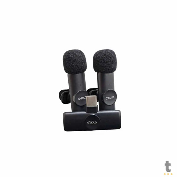 Microfone Sem Fio Duplo Wireless Lapela Tipo C - MCF-07