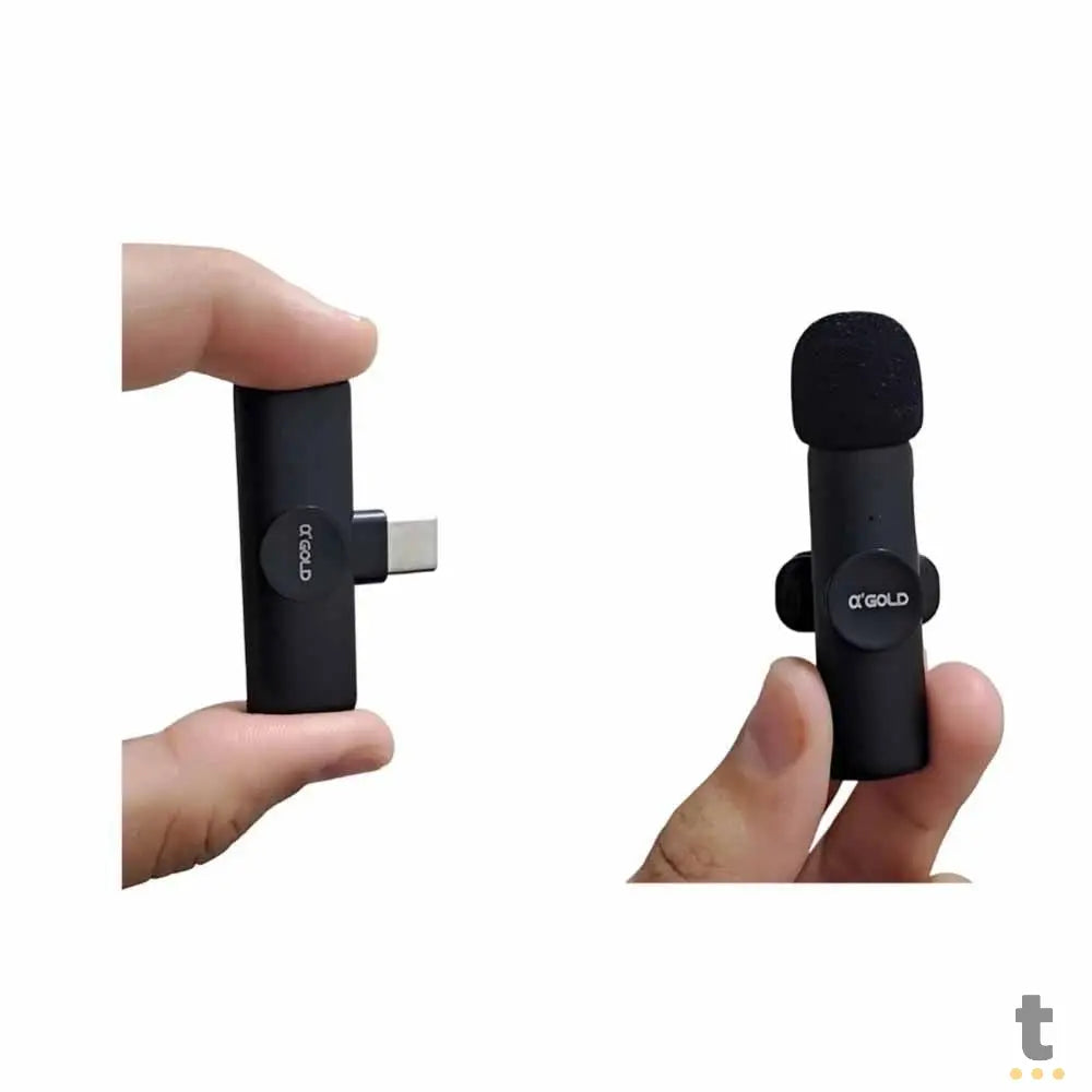 Microfone Sem Fio Duplo Wireless Lapela Tipo C - MCF-07 Truedata