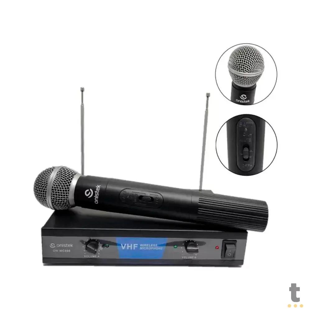 Microfone Sem Fio Profissional Onistek Canal Duplo - MC808 Truedata