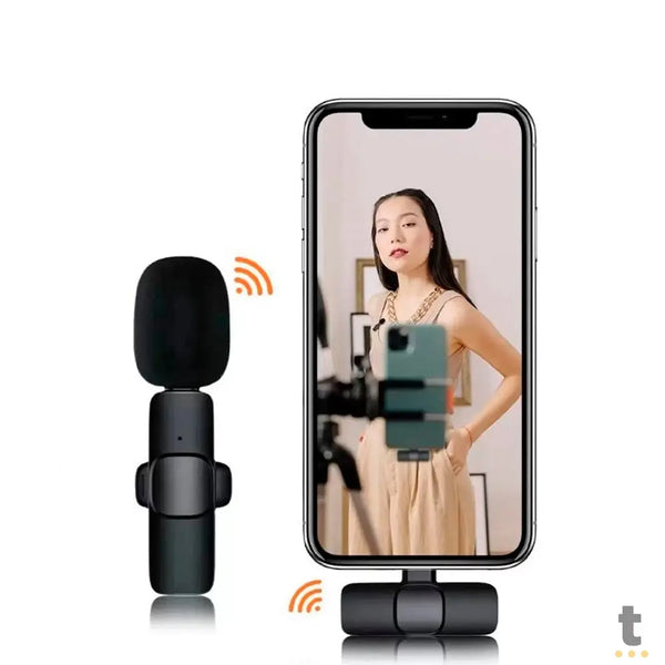 Microfone Sem Fio Wireless Lapela Lightning p/ Iphone - F1