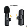 Microfone Sem Fio Wireless Lapela Lightning p/ Iphone - F1 Truedata