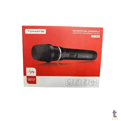 Microfone de Mão Dinâmico Profissional C/ Fio 4m Tomate - MT-1015