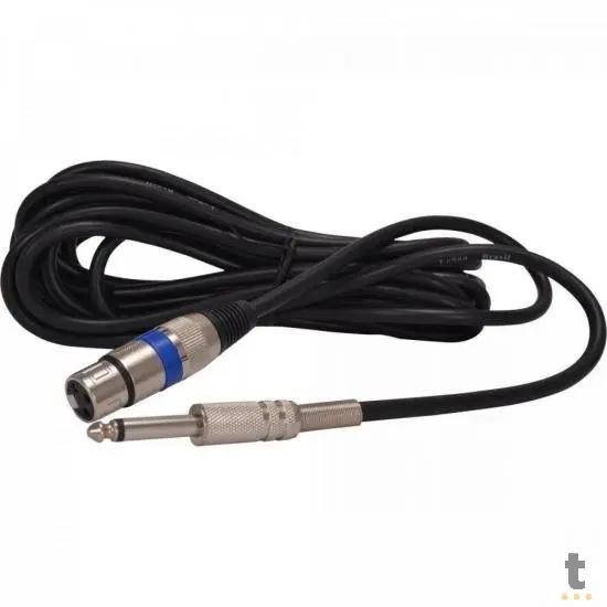 Microfone de Mão Dinâmico Profissional C/ Fio 4m Tomate - MT-1015 Truedata