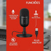 Microfone de Mesa Usb Dinâmico 48KHZ Tomate - MT-1061 Truedata
