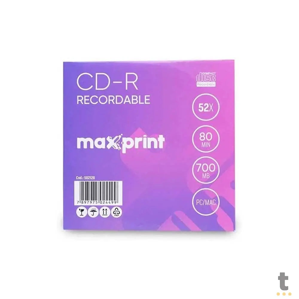 Mídia CD/R Gravável Envelope Maxprint 700Mb/80min 52x - 502128 Truedata