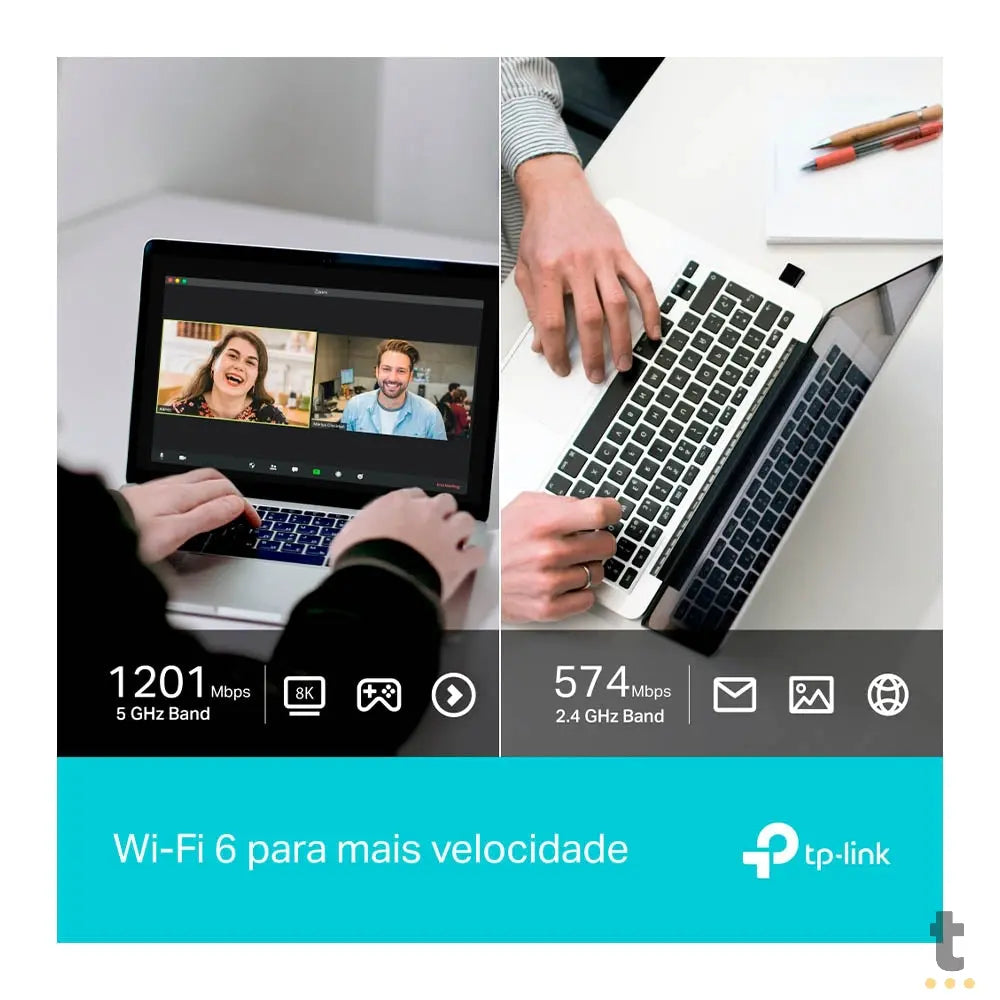 Mini Adaptador Nano Wireless Tp-Link AX1800 Usb Wi-fi 6 - Archer TX20U Nano Truedata