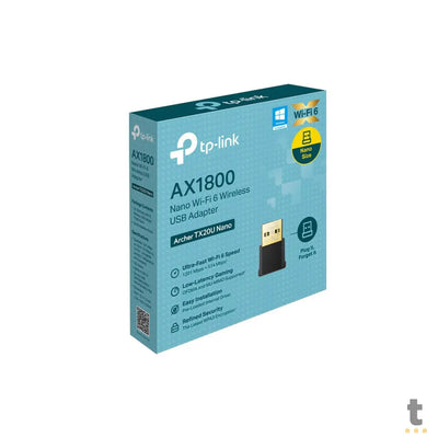 Mini Adaptador Nano Wireless Tp-Link AX1800 Usb Wi-fi 6 - Archer TX20U Nano