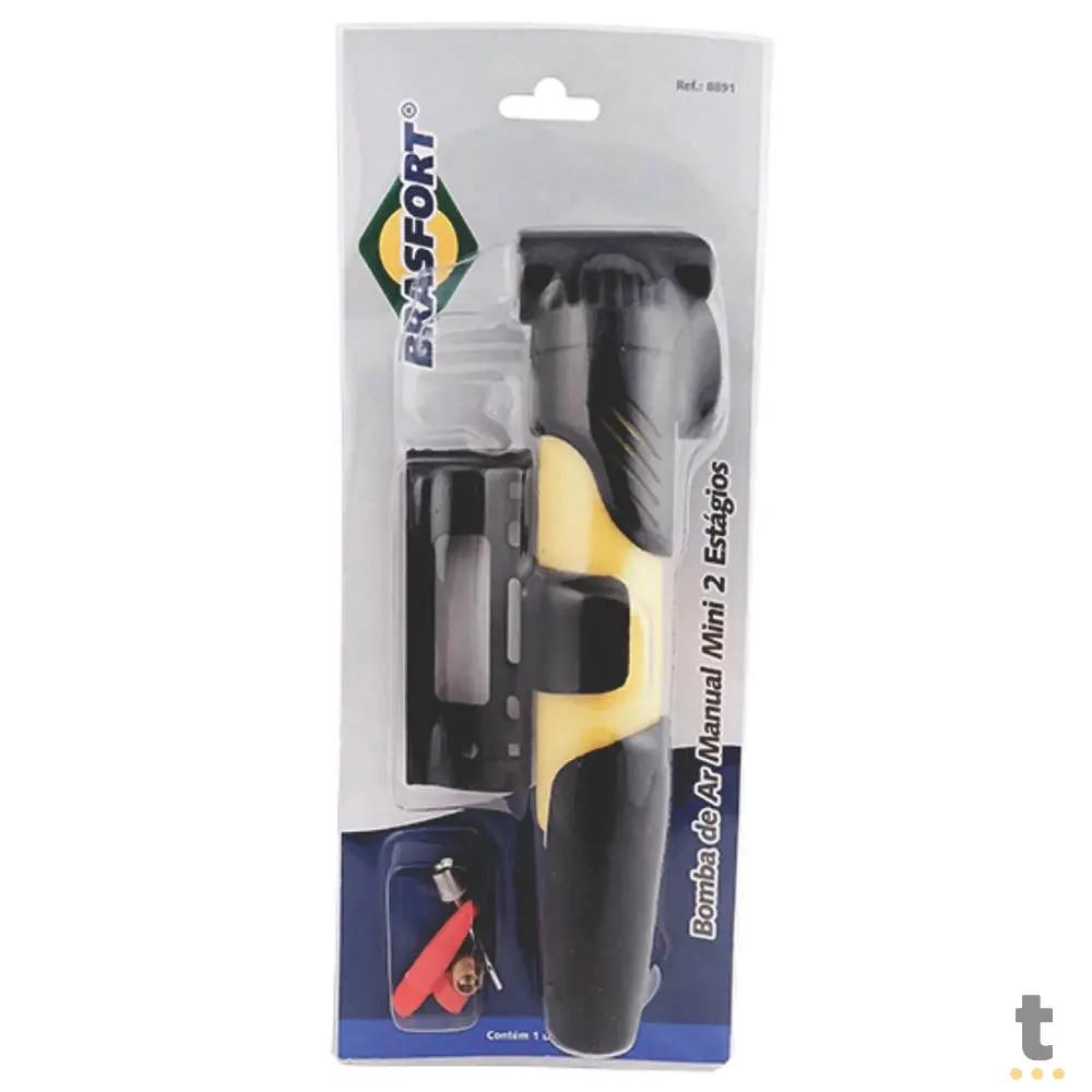 Mini Bomba de Ar Manual 2 Estágios Preta Brasfort - 47001 Truedata