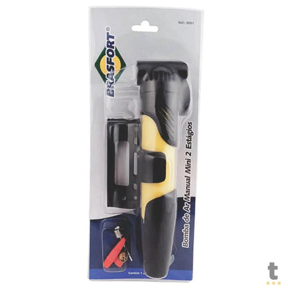 Mini Bomba de Ar Manual 2 Estágios Preta Brasfort - 47001 Truedata