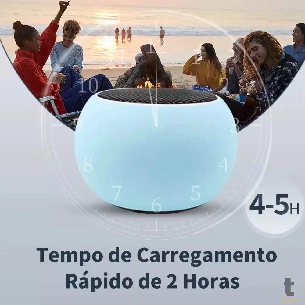 Mini Caixa De Som Bluetooth Até 4Hrs 3W - SM-01 - Azul Truedata