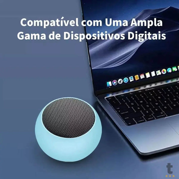 Mini Caixa De Som Bluetooth Até 4Hrs 3W - SM-01 - Azul