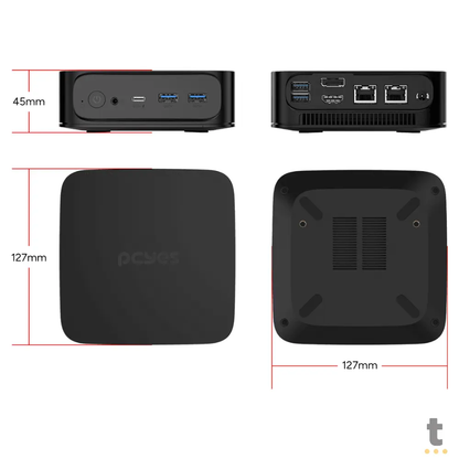 Mini Computador PcYes b300 Intel I3-1215U 3.3Ghz 8gb Ssd 256gb Nvme Wi-fi Bluetooth Windows 11 Pro - 294050 Truedata