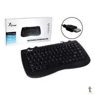 Mini Teclado Multimídia Com fio USB Slim Leon - K-10 Truedata