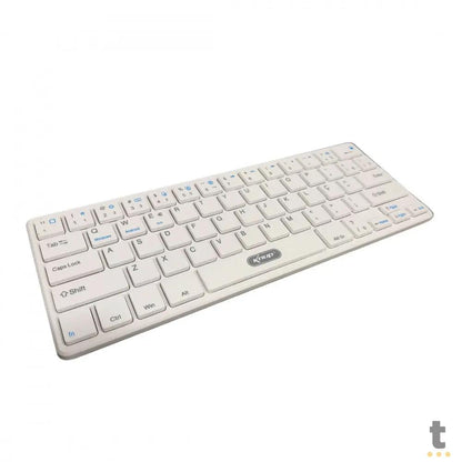 Mini Teclado Sem Fio Knup Bluetooth Multi-Device Branco - KP-TE109 Truedata