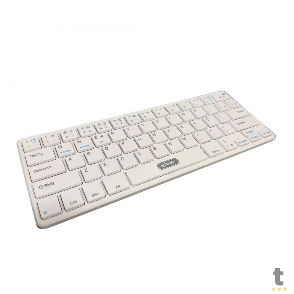 Mini Teclado Sem Fio Knup Bluetooth Multi-Device Branco - KP-TE109 Truedata