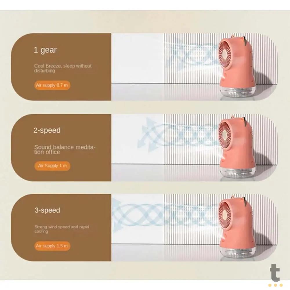 Mini Ventilador / Umidificador de Mesa 2 em 1 Tomate - MLF-008 Truedata