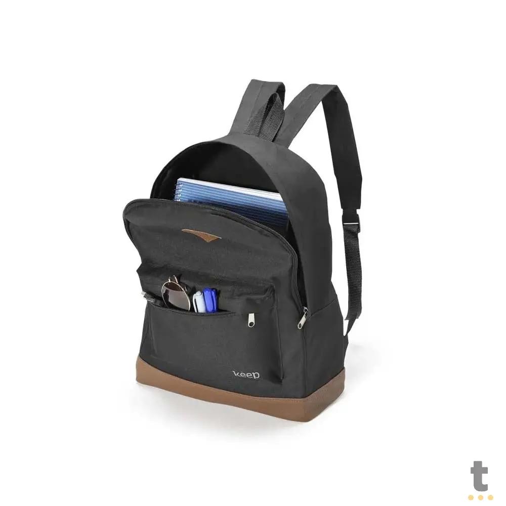 Mochila para Notebook 15.6 Keep Everyday Preta/Marrom - BO435 Truedata
