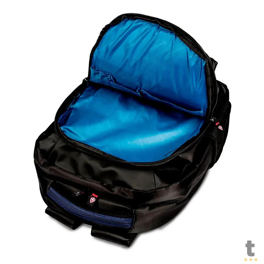Mochila para Notebook 15.6" Kross Elegance Casual Preta e Azul - KE-BPM40 Truedata