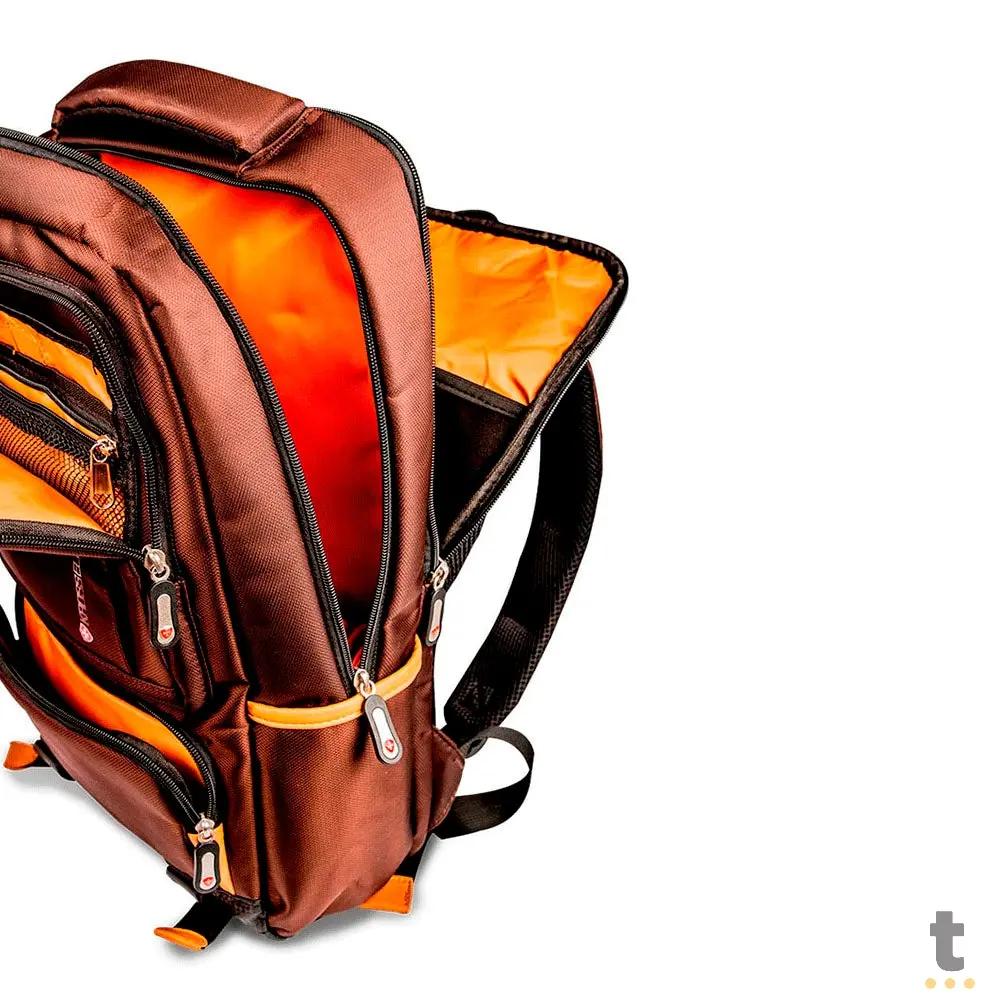 Mochila para Notebook 15.6" Kross Elegance Comfort Marrom - KE-BPM20 Truedata