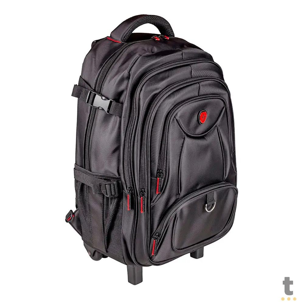 Mochila para Notebook 19" Kross Elegance Roller Com Rodinhas Preto - KE-BPR100 Truedata