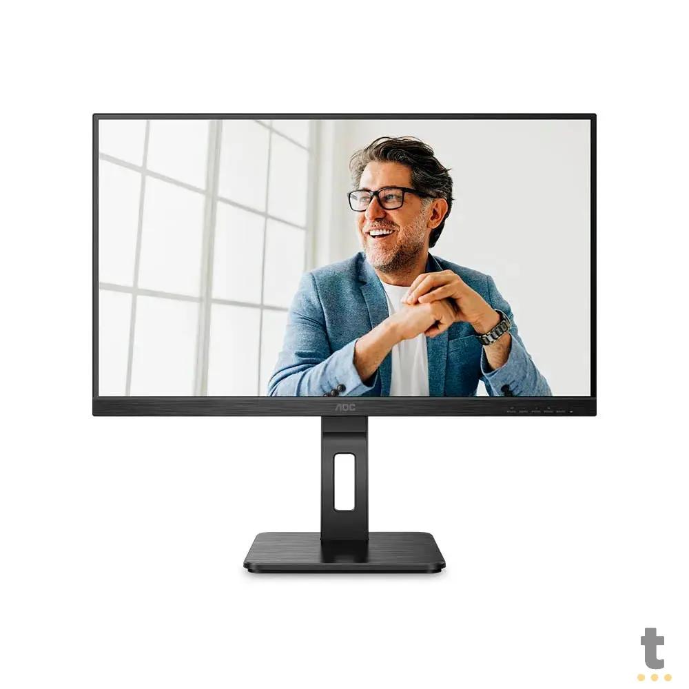 Monitor Corporativo Led 21.5 Pols Aoc Hdmi Displayport C/ Ajuste De Altura e Rotação Preto - 22P2UM Truedata