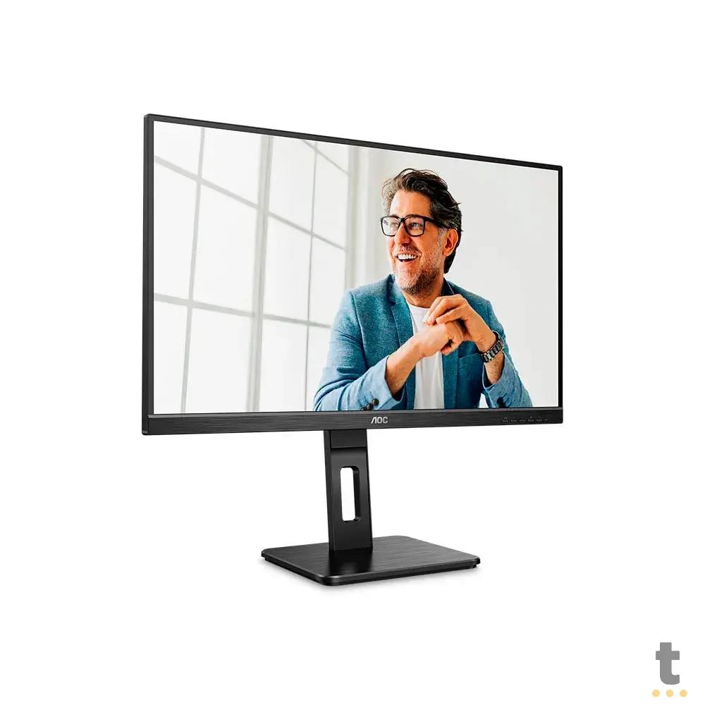 Monitor Corporativo Led 21.5 Pols Aoc Hdmi Displayport C/ Ajuste De Altura e Rotação Preto - 22P2UM Truedata