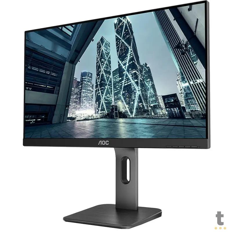 Monitor Corporativo Led 23.8 Pols Aoc 24p1u Hdmi Vga - Ajuste De Altura E Rotacao Truedata