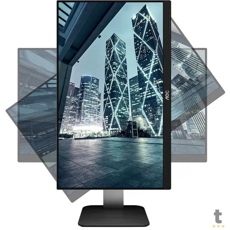 Monitor Corporativo Led 23.8 Pols Aoc 24p1u Hdmi Vga - Ajuste De Altura E Rotacao Truedata