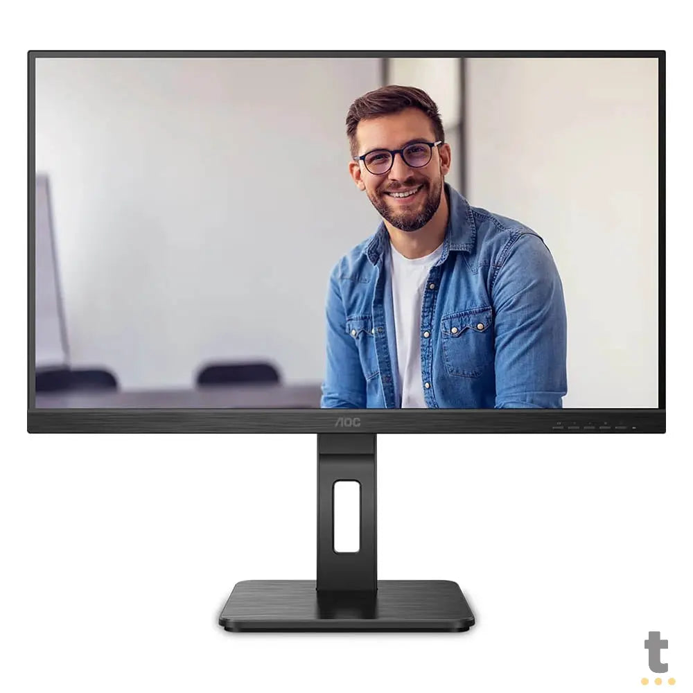 Monitor Corporativo Led 27 Pols Aoc 27P2Q Hdmi Vga Dvi - Ajuste De Altura E Rotação Truedata