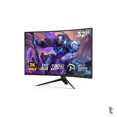 Monitor Gamer Curvo Led 31.5 Pols Redragon Hrothgar 2560x1440p HDMI Displayport 180Hz 1ms - GMQ3225RVC