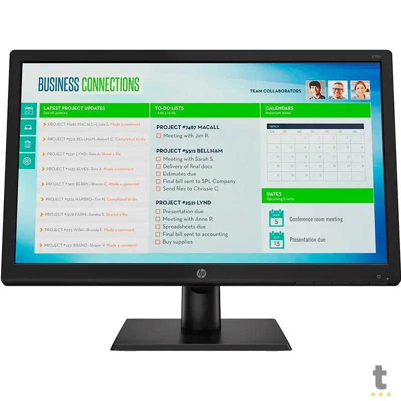 Monitor Led 18.5" Hp V19b Vga - 2xm32aa#Ac4 Truedata