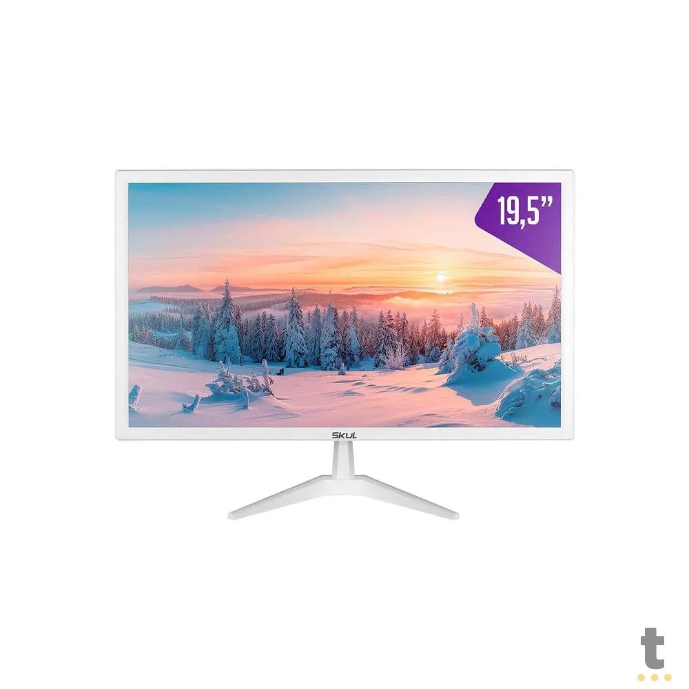 Monitor Led 19.5 Pols Skul Office Hdmi Vga 5ms Branco  - Sm1955Msyw Truedata