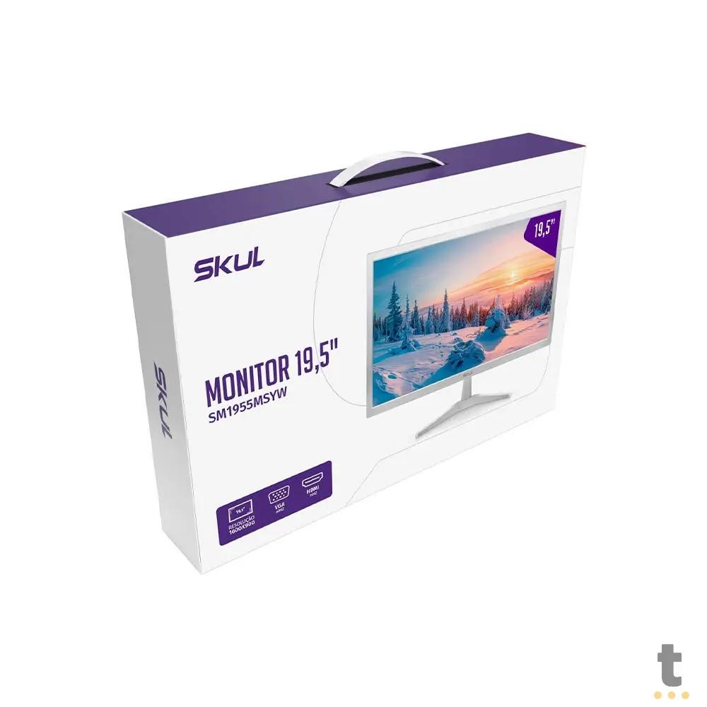 Monitor Led 19.5 Pols Skul Office Hdmi Vga 5ms Branco  - Sm1955Msyw Truedata