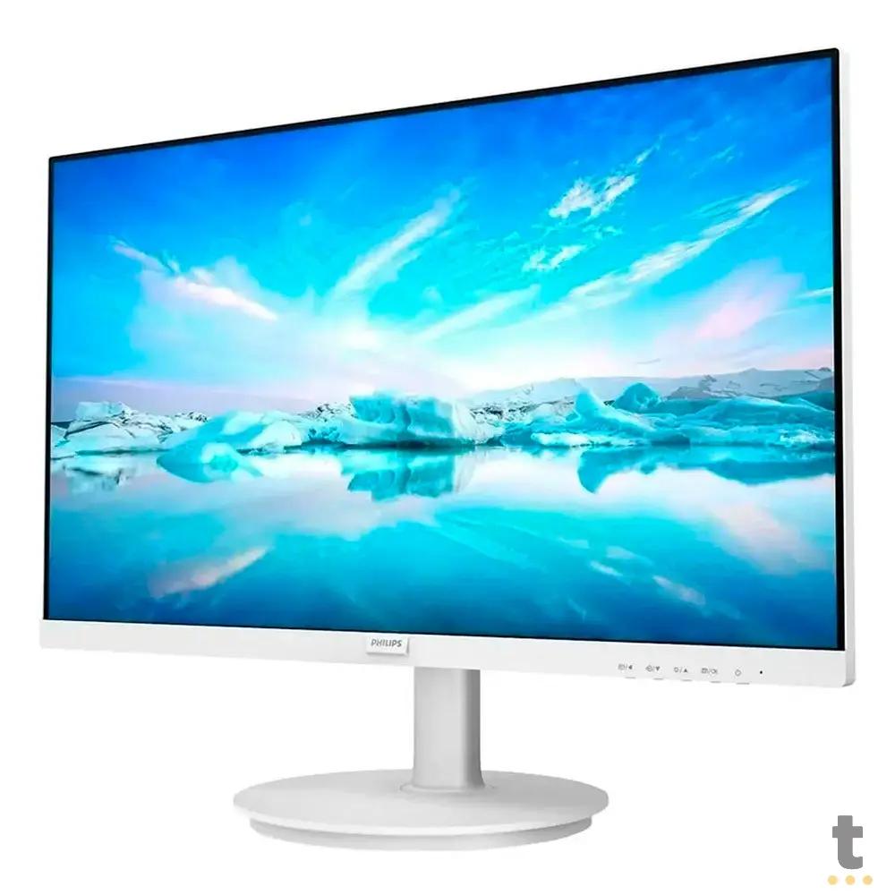 Monitor Led 21.5 Pols Philips 1920 x 1080 Full Hd Hdmi Vga C/ Saída de Áudio Branco - 221V8LW Truedata