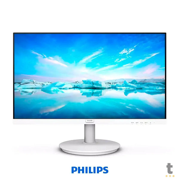Monitor Led 21.5 Pols Philips 1920 x 1080 Full Hd Hdmi Vga C/ Saída de Áudio Branco - 221V8LW
