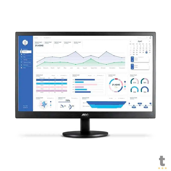 Monitor Led 23.6 Pols Aoc Vga Hdmi 1920 x 1080 Preto - M2470SWH2