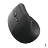 Mouse Ergonomico Sem Fio Logitech Lift Left (P/ Canhotos) Vertical Usb Grafite Wireless / Bluetooth - 910-006467 Truedata