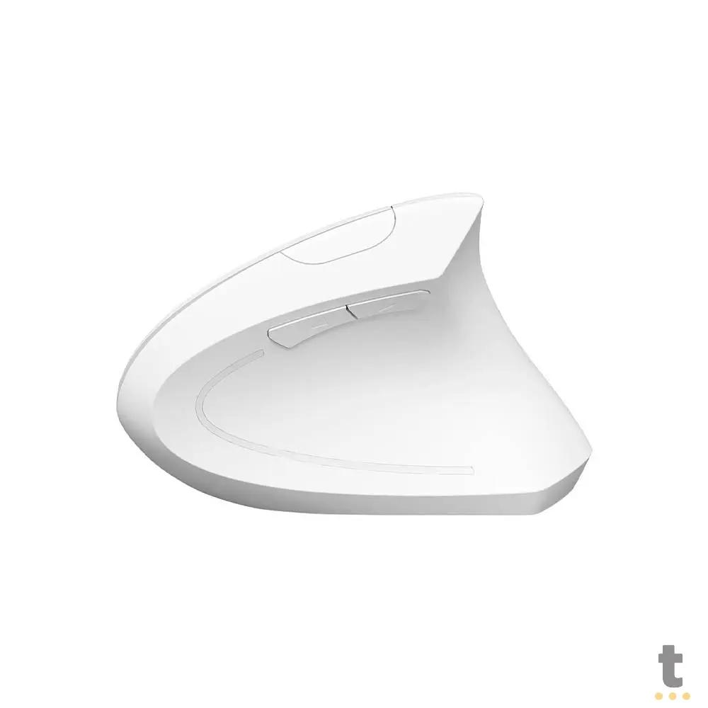 Mouse Ergonomico Sem Fio Recarregavel Vinik Power Fit Pm300 Vertical USB Branco - CP265455 Truedata