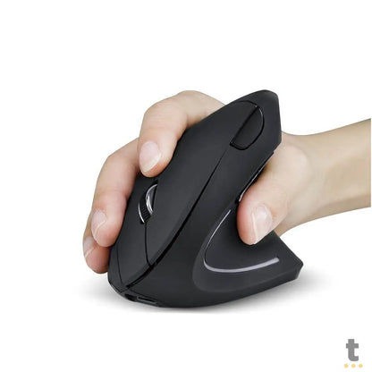 Mouse Ergonomico Sem Fio Recarregavel Vinik Power Fit Pm300 Vertical USB Preto - CP32536 Truedata