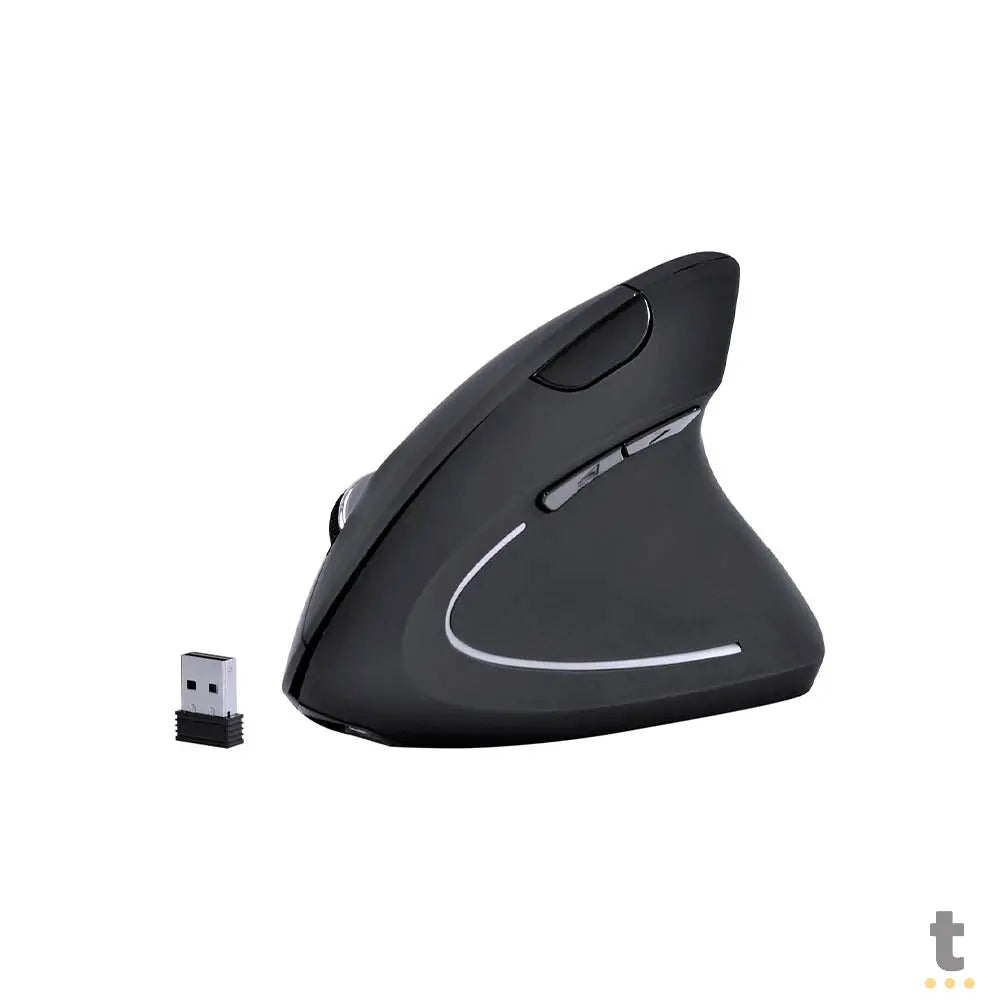 Mouse Ergonomico Sem Fio Recarregavel Vinik Power Fit Pm300 Vertical USB Preto - CP32536 Truedata