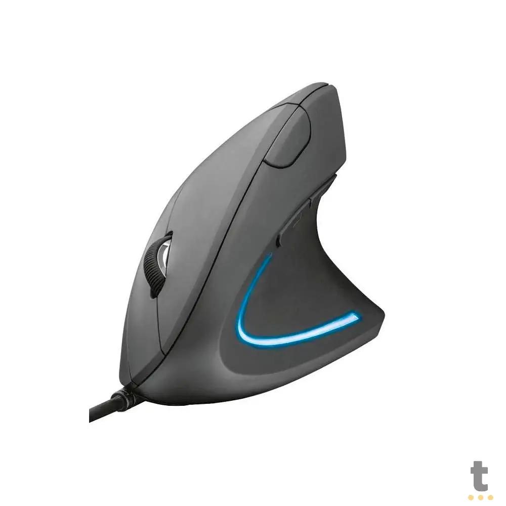Mouse Ergonomico Usb Trust Verto Vertical 4200dpi Preto Led Azul - 13825 Truedata