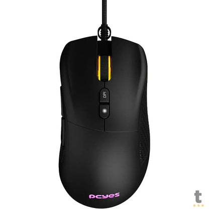 Mouse Gamer PCYes Gaius 6 Botoes 12400dpi RGB Preto - PMGGBV Truedata