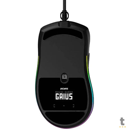 Mouse Gamer PCYes Gaius 6 Botoes 12400dpi RGB Preto - PMGGBV Truedata