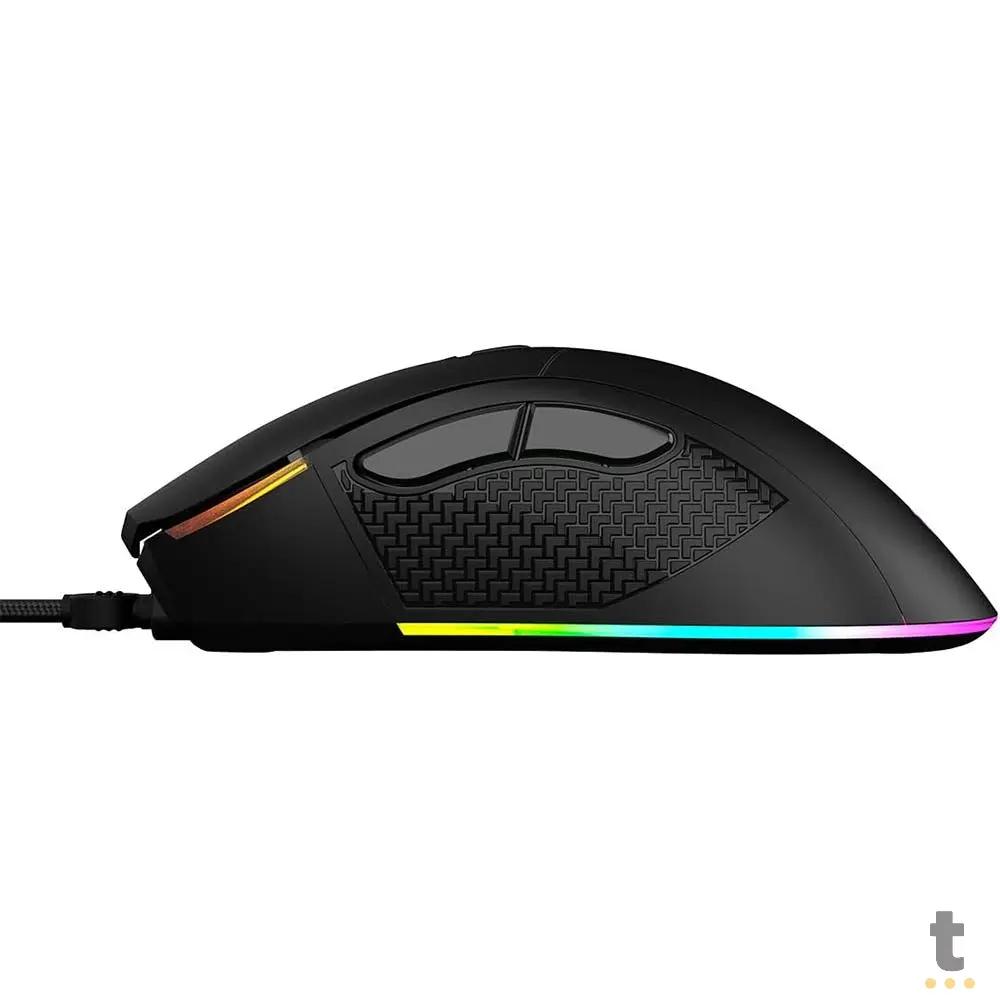 Mouse Gamer PCYes Gaius 6 Botoes 12400dpi RGB Preto - PMGGBV Truedata